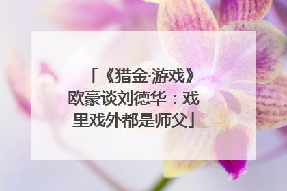 《猎金·游戏》欧豪谈刘德华：戏里戏外都是师父