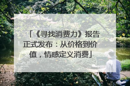 《寻找消费力》报告正式发布：从价格到价值，情感定义消费