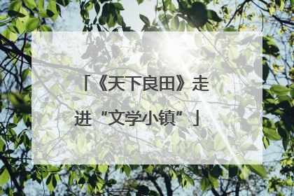 《天下良田》走进“文学小镇”