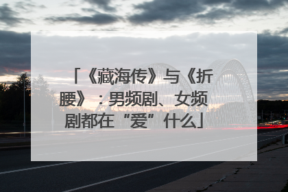 《藏海传》与《折腰》：男频剧、女频剧都在“爱”什么