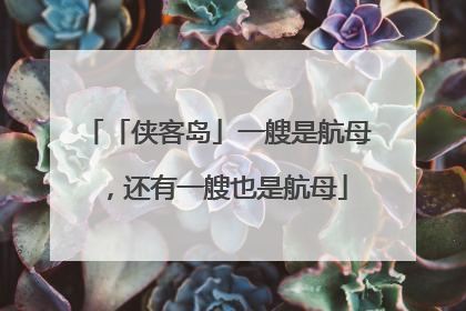 「侠客岛」一艘是航母，还有一艘也是航母