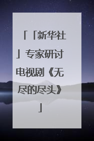 「新华社」专家研讨电视剧《无尽的尽头》