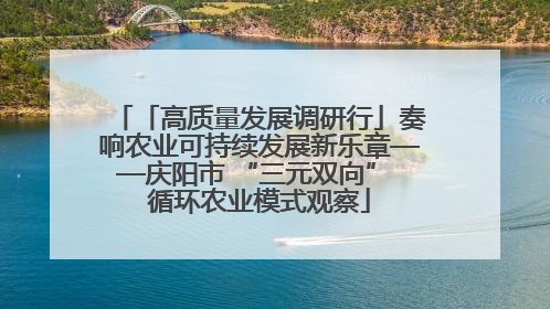「高质量发展调研行」奏响农业可持续发展新乐章——庆阳市 “三元双向” 循环农业模式观察