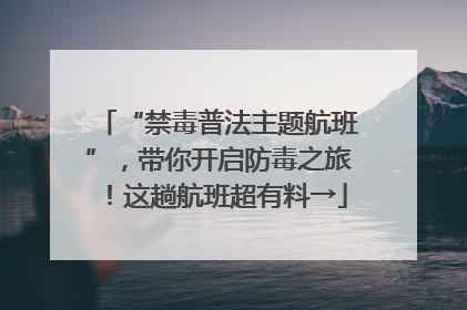 “禁毒普法主题航班”，带你开启防毒之旅！这趟航班超有料→