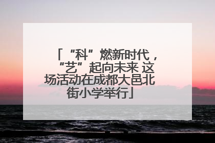 “科”燃新时代，“艺”起向未来 这场活动在成都大邑北街小学举行