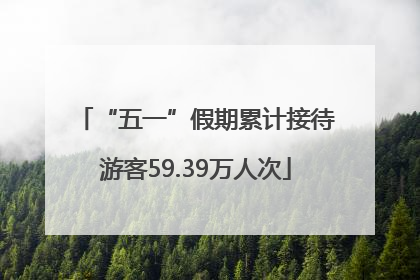 “五一”假期累计接待游客59.39万人次