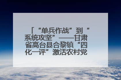 “单兵作战”到“系统攻坚”——甘肃省高台县合黎镇“四化一评”激活农村党员管理新引擎