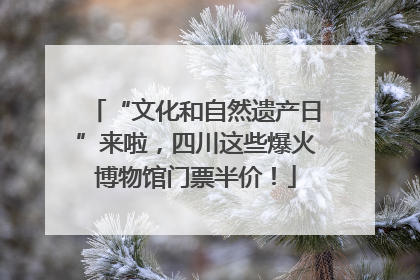 “文化和自然遗产日”来啦，四川这些爆火博物馆门票半价！