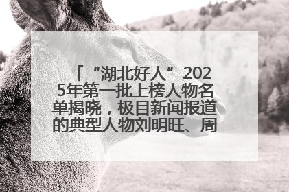 “湖北好人”2025年第一批上榜人物名单揭晓，极目新闻报道的典型人物刘明旺、周亮亮榜上有名