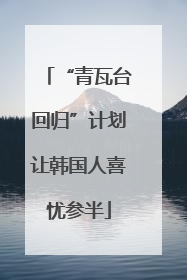 “青瓦台回归”计划让韩国人喜忧参半