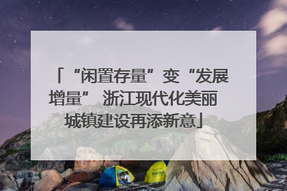 “闲置存量”变“发展增量” 浙江现代化美丽城镇建设再添新意
