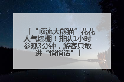 “顶流大熊猫”花花人气爆棚！排队1小时参观3分钟，游客只敢讲“悄悄话”