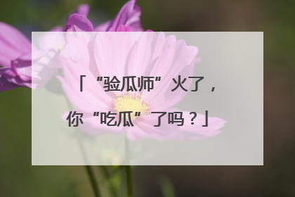 “验瓜师”火了，你“吃瓜”了吗？