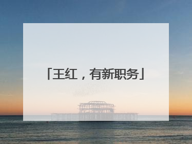 王红，有新职务