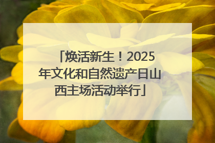 焕活新生！2025年文化和自然遗产日山西主场活动举行