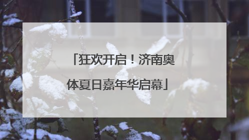 狂欢开启！济南奥体夏日嘉年华启幕