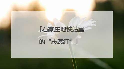 石家庄地铁站里的“志愿红”