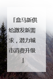 盒马新供给激发新需求，潜力城市消费升级