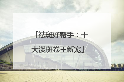 祛斑好帮手：十大淡斑卷王新宠