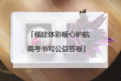 福建体彩暖心护航高考书写公益答卷