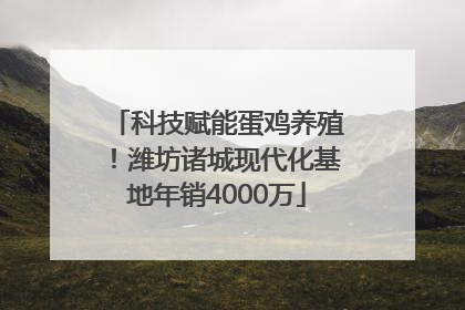 科技赋能蛋鸡养殖！潍坊诸城现代化基地年销4000万
