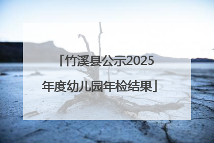 竹溪县公示2025年度幼儿园年检结果