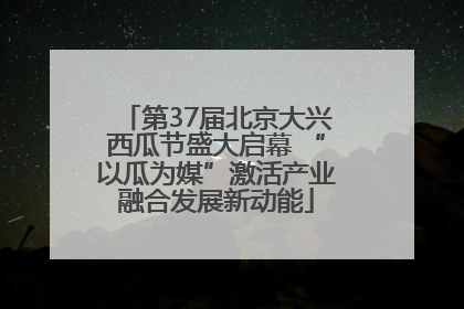 第37届北京大兴西瓜节盛大启幕 “以瓜为媒”激活产业融合发展新动能