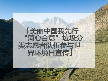 美丽中国我先行 “菏心合意”垃圾分类志愿者队伍参与世界环境日宣传