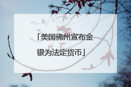 美国佛州宣布金银为法定货币