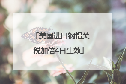 美国进口钢铝关税加倍4日生效