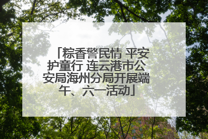 粽香警民情 平安护童行 连云港市公安局海州分局开展端午、六一活动