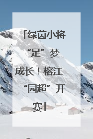 绿茵小将 “足”梦成长！榕江“园超”开赛