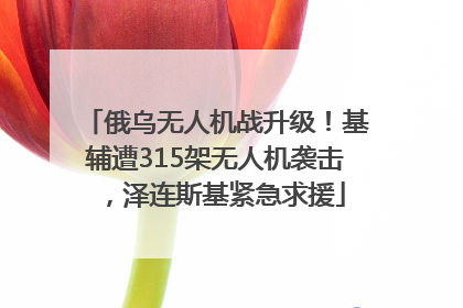 俄乌无人机战升级！基辅遭315架无人机袭击，泽连斯基紧急求援