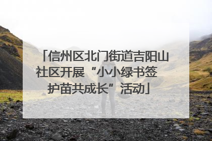 信州区北门街道吉阳山社区开展“小小绿书签 护苗共成长”活动