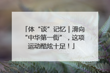 体“谈”记忆｜滑向“中华第一街”，这项运动酷炫十足！