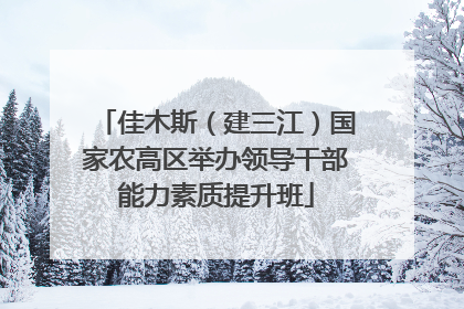 佳木斯（建三江）国家农高区举办领导干部能力素质提升班