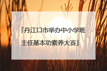 丹江口市举办中小学班主任基本功素养大赛