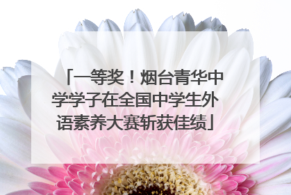 一等奖！烟台青华中学学子在全国中学生外语素养大赛斩获佳绩