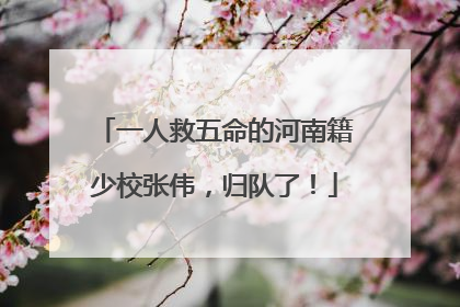 一人救五命的河南籍少校张伟，归队了！