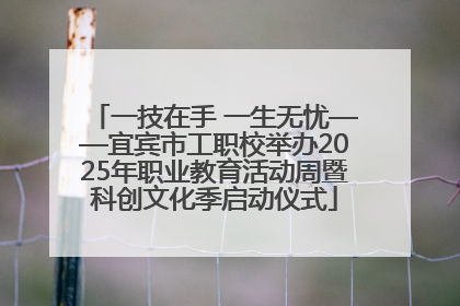 一技在手 一生无忧——宜宾市工职校举办2025年职业教育活动周暨科创文化季启动仪式