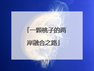 一颗桃子的两岸融合之路