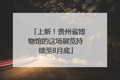上新！贵州省博物馆的这场展览持续至8月底
