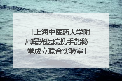 上海中医药大学附属曙光医院携手鹊秘堂成立联合实验室