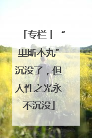 专栏丨“里斯本丸”沉没了，但人性之光永不沉没