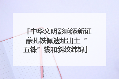 中华文明影响添新证 蒙扎铁佩遗址出土“五铢”钱和斜纹纬锦
