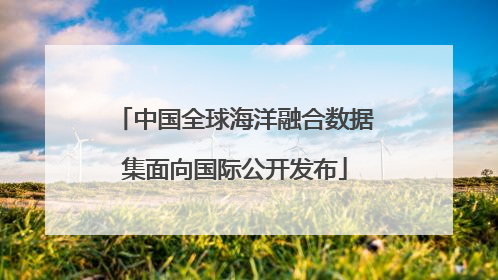 中国全球海洋融合数据集面向国际公开发布