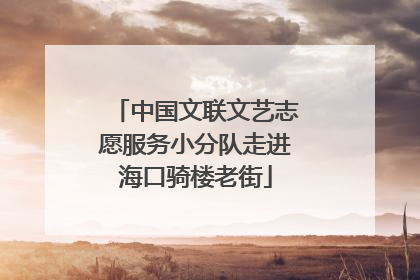 中国文联文艺志愿服务小分队走进海口骑楼老街