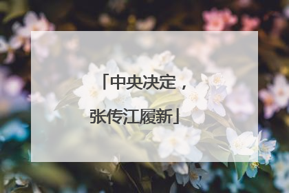 中央决定，张传江履新