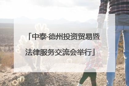 中泰·德州投资贸易暨法律服务交流会举行