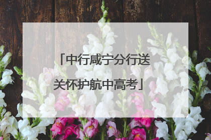 中行咸宁分行送关怀护航中高考